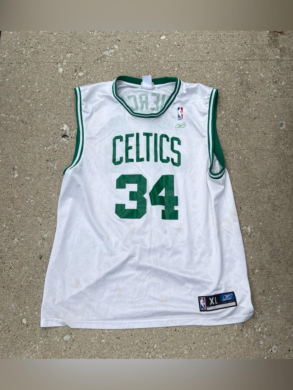 Reebok White & Green Boston Celtics #34 Jersey